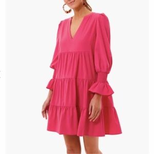 Tuckernuck Pomander Place Hot Pink Crepe Kenzo Dress size medium